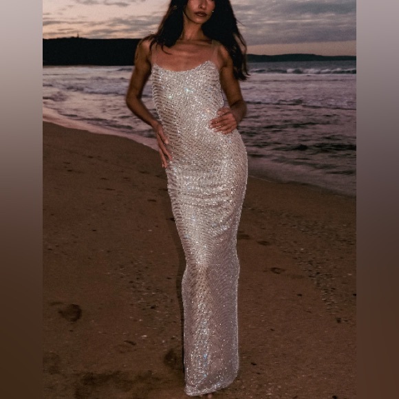 Jasmyn Hot Fix Maxi Dress - Picture 1 of 5